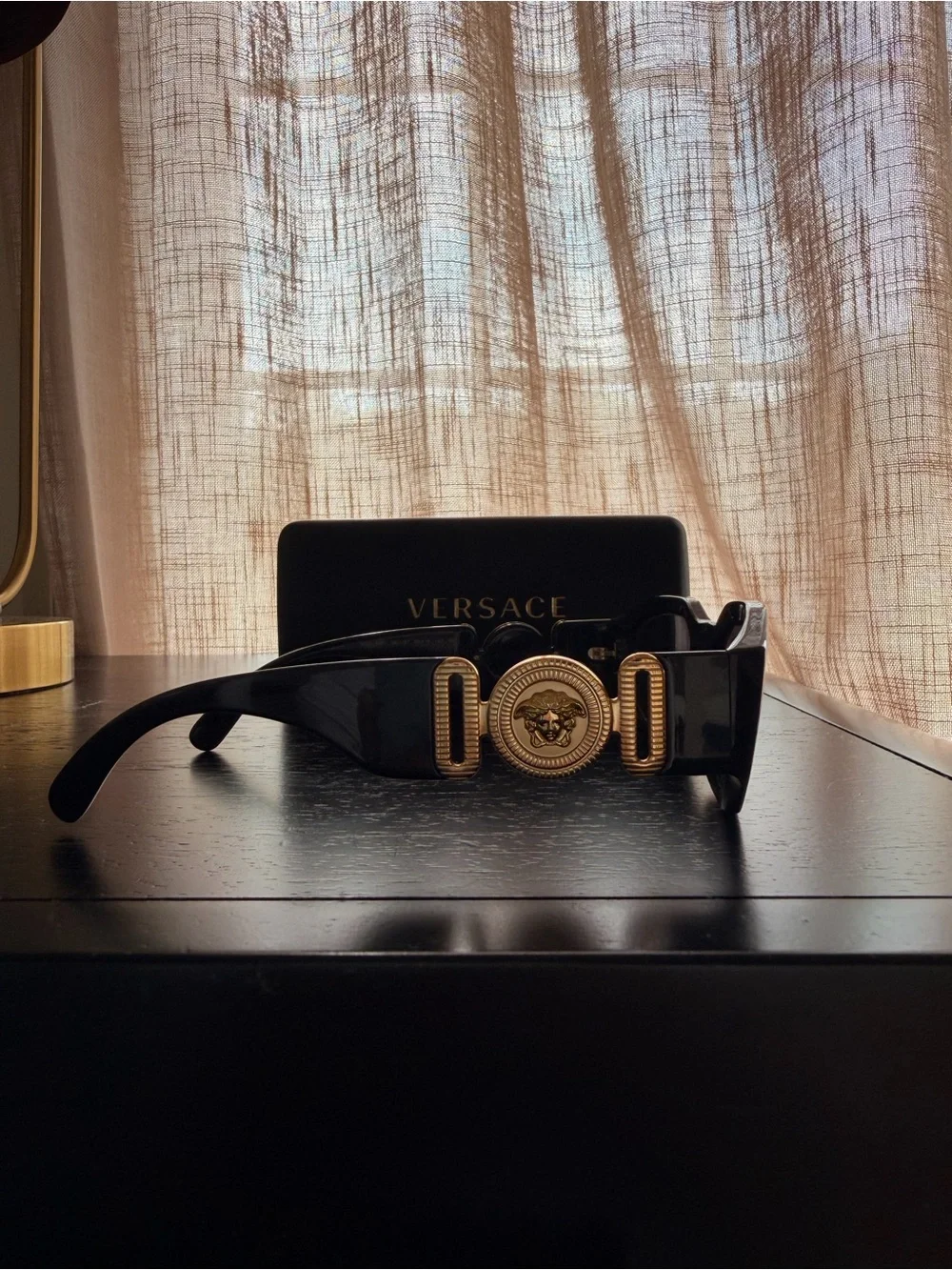 Versace MOD 4361 Black Medusa Sunglasses w/ Case